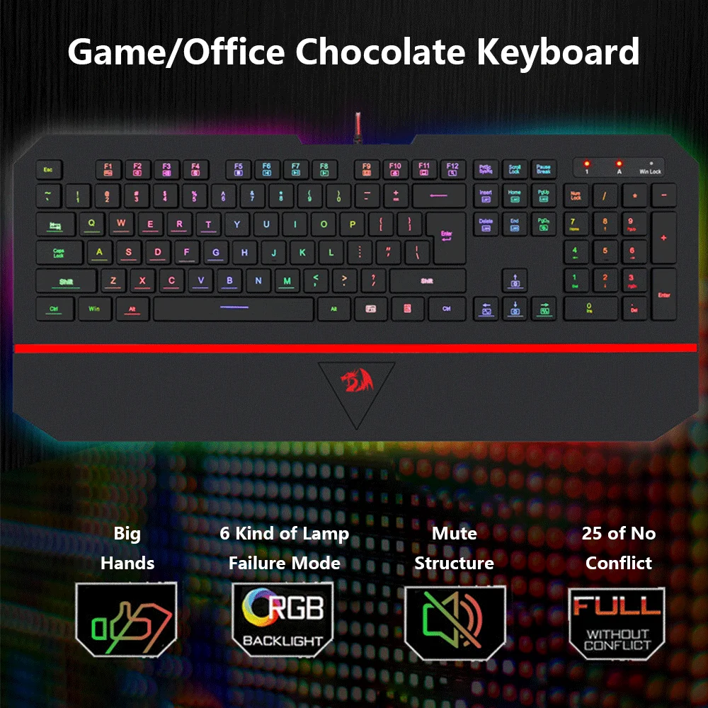 Проводная Бесшумная игровая клавиатура Maxkey USB горячая распродажа RGB подсветка