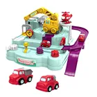 Модель гоночного автомобиля на рельсах, Обучающие игрушки, детский трек, игра приключений, игра для мозга, механическая интерактивная игрушка поезда