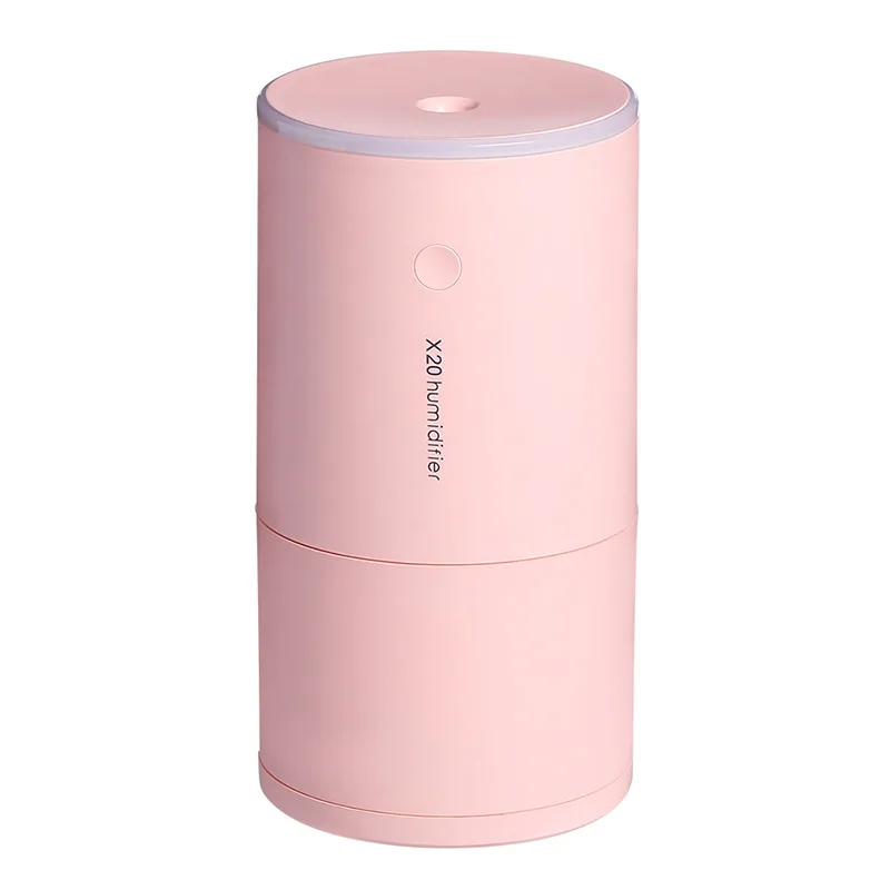 

290ML Mini Air Humidifier USB Ultrasonic Aroma Essential Oil Diffuser with Makeup Mirror LED Night Light Office Car Air Purifier