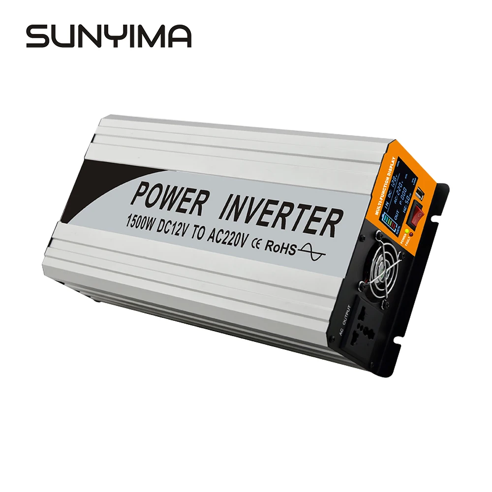 Солнечный инвертор SUNYIMA 3000 Вт Инвертор солнечной энергии DC12V/24V до 110V 220V конвертер