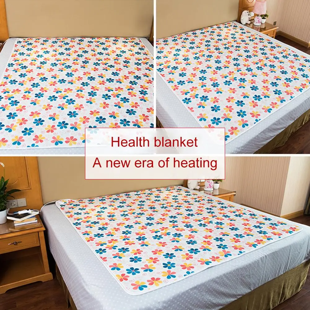 

150x70cm Water Circulation Heated Blanket Printed Electric Throw Blanket with Adjustable Heating Levels 45-135W