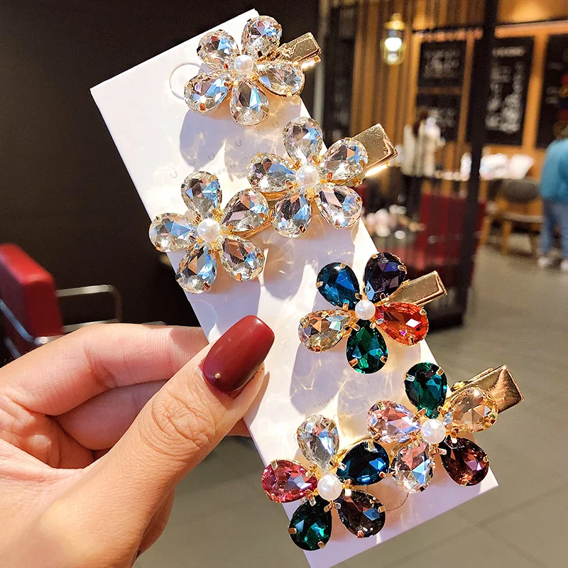 Заколки для волос с блестящими кристаллами 2 шт./компл. |