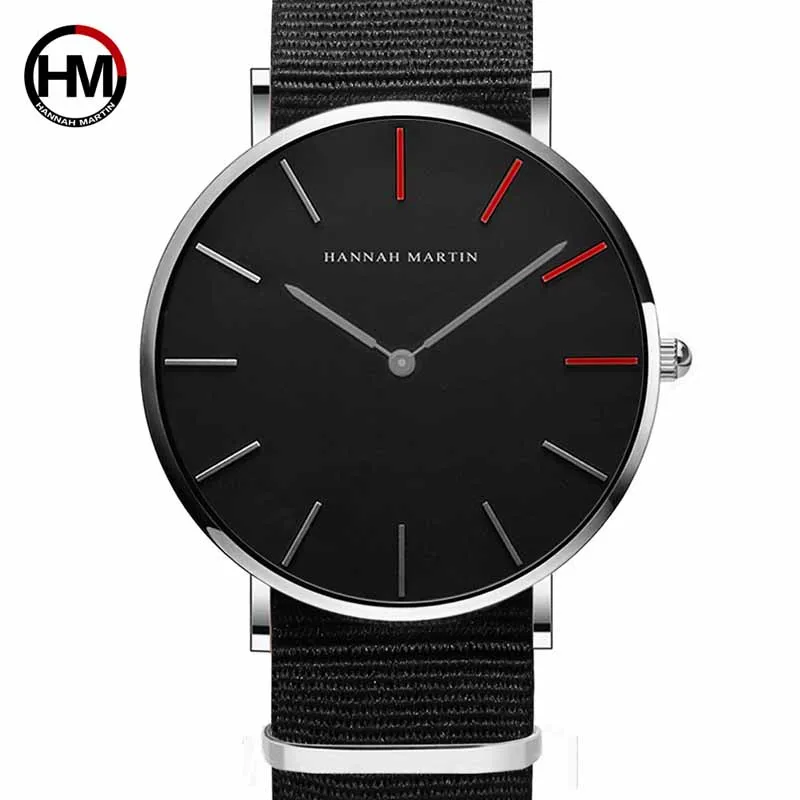 Часы Hannah Martin Мужские кварцевые деловые модные брендовые Роскошные