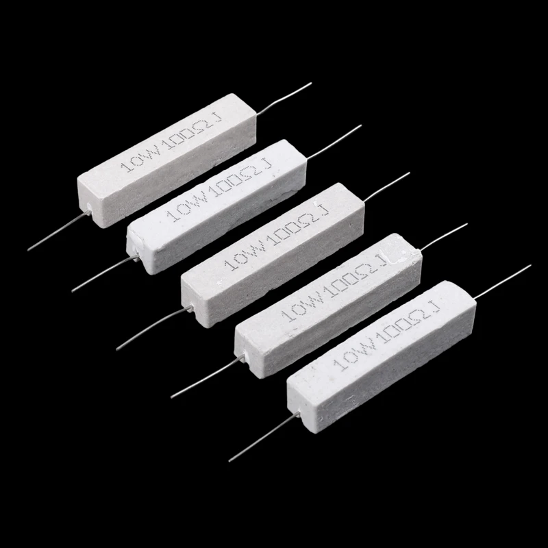 10 шт. Вт 5% проволочный керамический цементный Резистор 5 20 Ом и 100 | Электроника