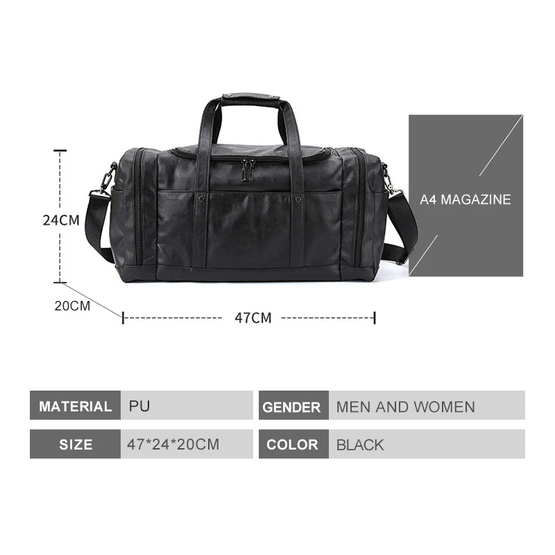 Спортивная мужская сумка для тренажерного зала сумки фитнеса из искусственной