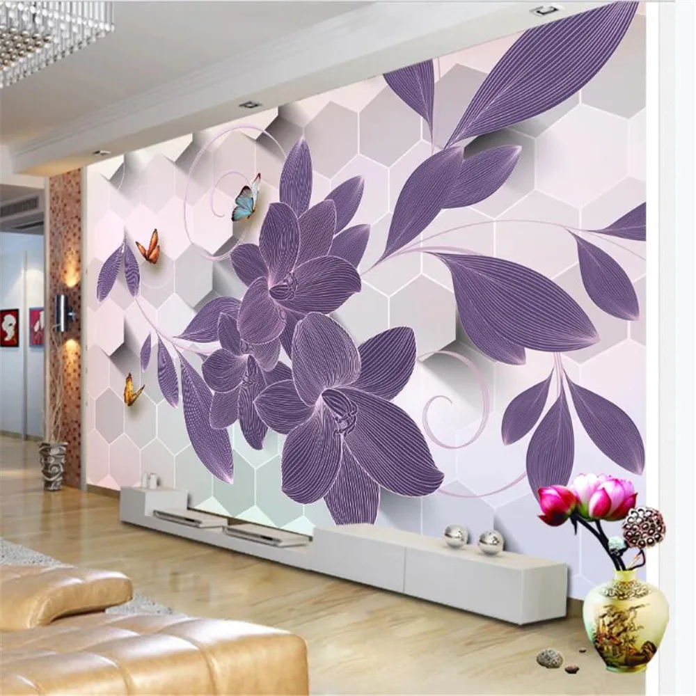 

Milofi пользовательские обои настенная Новая китайская картина чернила пейзаж струящаяся вода зарабатывает деньги телевизор диван фоновая с...