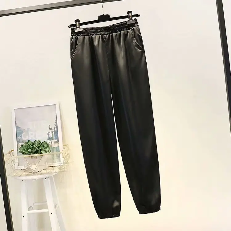 Женские весенние штаны женские штаны-шаровары из парчи со льдом брюки с