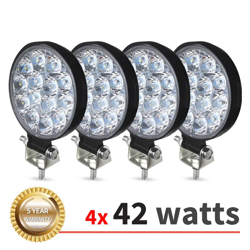 12 В 24 в 42 Вт Рабочий свет 48 Вт 27 Вт светодиодный автомобильный Точечный светильник Квадратный внедорожный светильник противотуманный фонарь внешний для лодки/внедорожника/грузовика