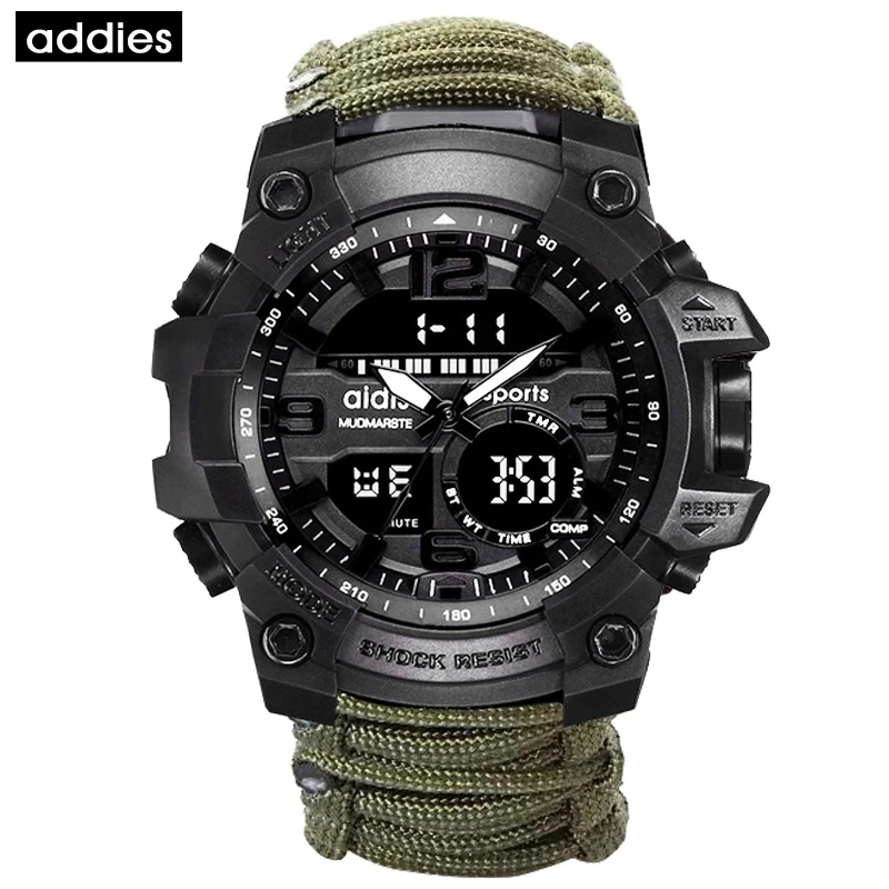 

LED Military Watch with compass 30M Men Waterproof Sports Watches Male Fashion Clock Electronic Digital Display Wristwatches