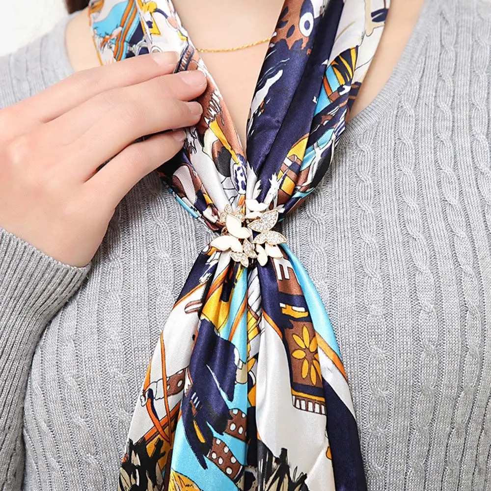 Хрустальная Бабочка золотые круги брошь с застежкой для шарфа булавка Женская