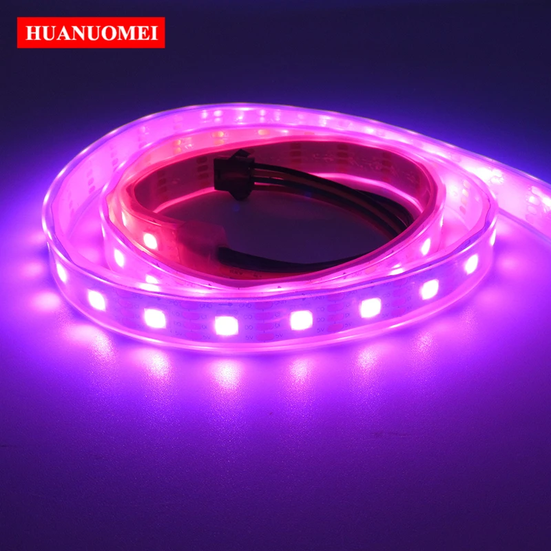 1 м 60 светодиодный s/M HD107S Адресуемая RGB Светодиодная лента 5050 SMD водонепроницаемый