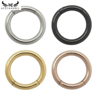 2 0mm thick 316l stainless steel hinged ring nose lips eyebrow navel hoop segment ring septum clicker earrings