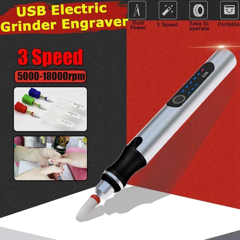 

18000RPM DIY Cordless Engraving Pen Rechargeable Electric Grinder Wood Carving Pen for Engraving