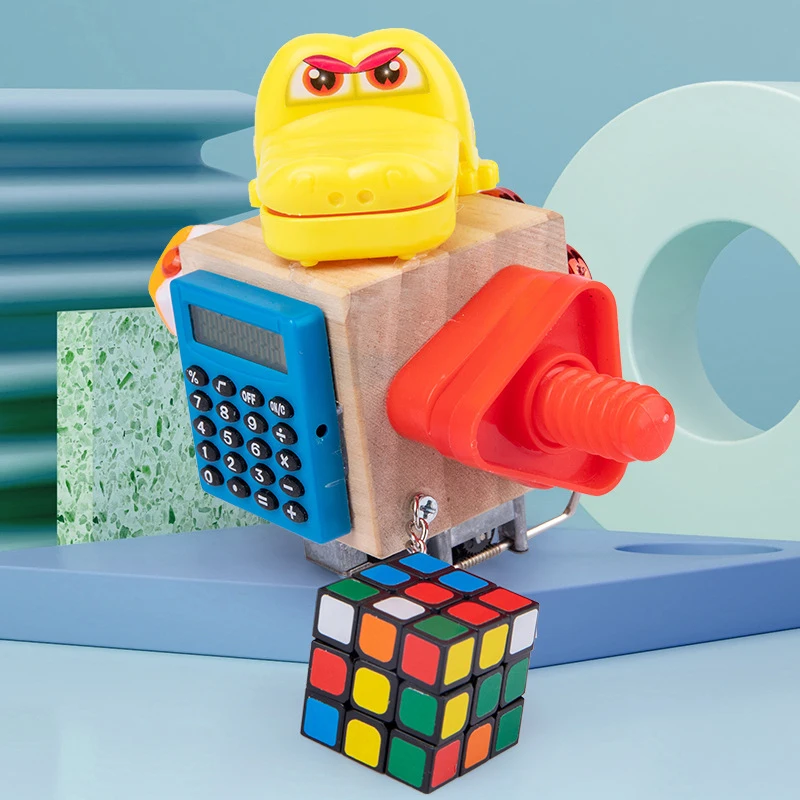 Бизиборд Монтессори Замок соответствия формы Игрушка Cognition Cube Образовательный
