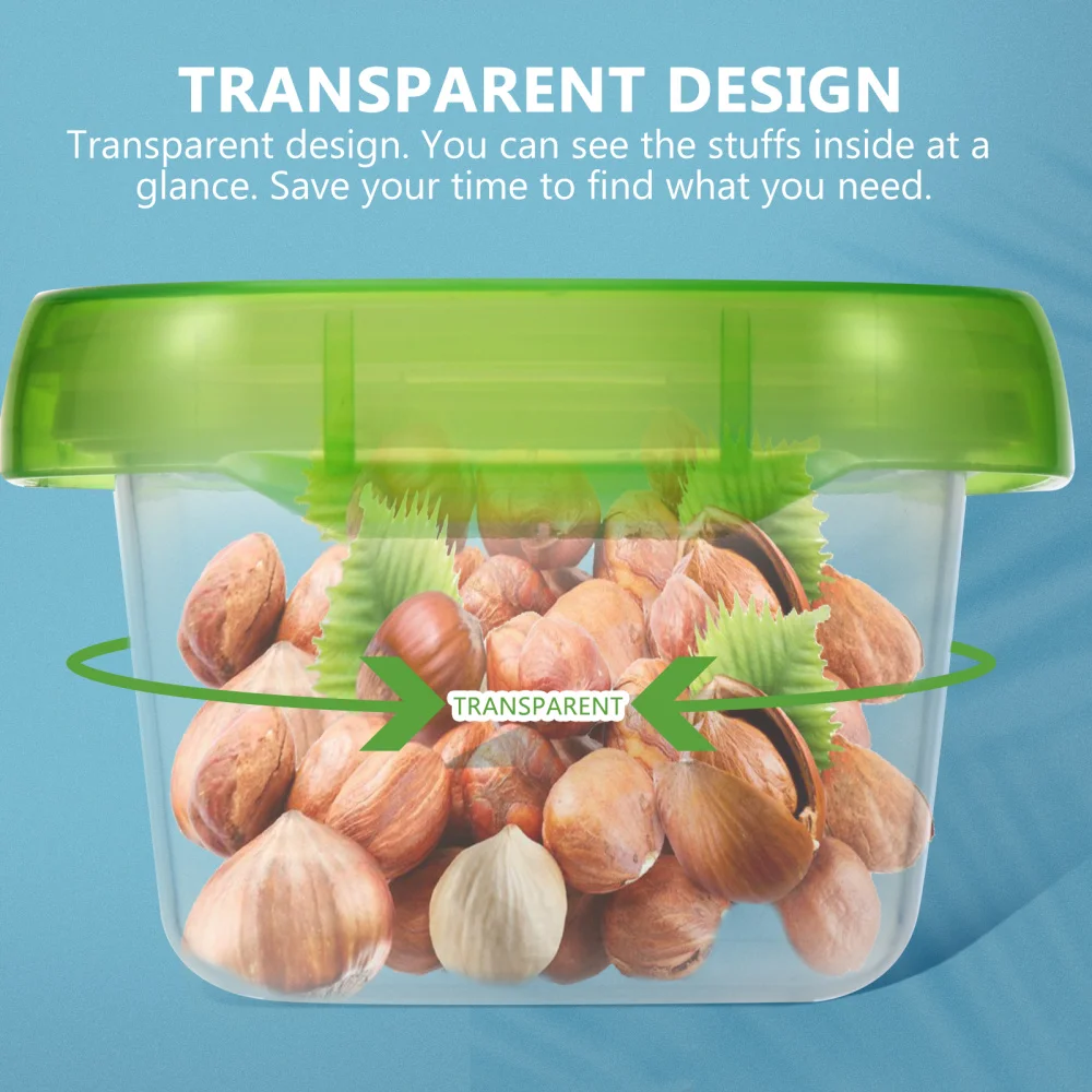 

4Pcs Baby Feeding Boxes Sealed Food Case Infant Food Organizer with Base Plate