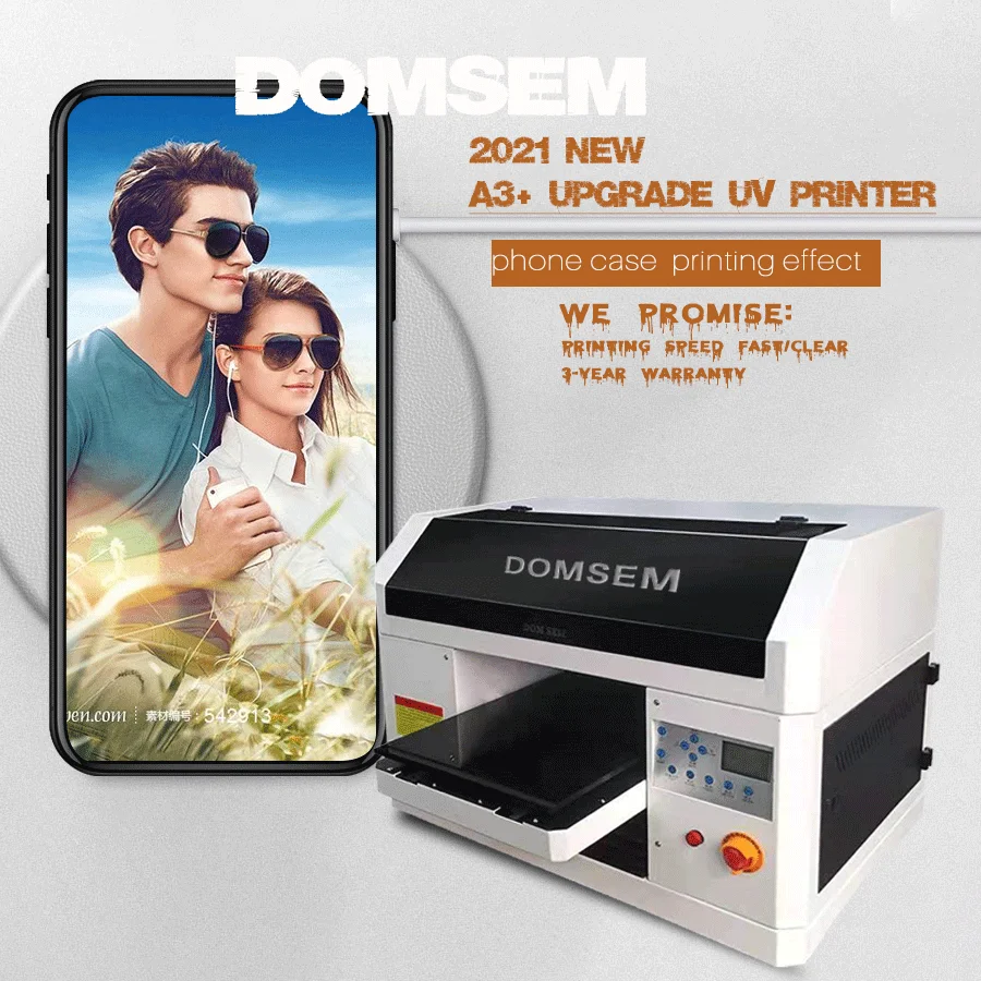 Многофункциональный струйный принтер DOMSEM для печати этикеток УФ-машина дерева