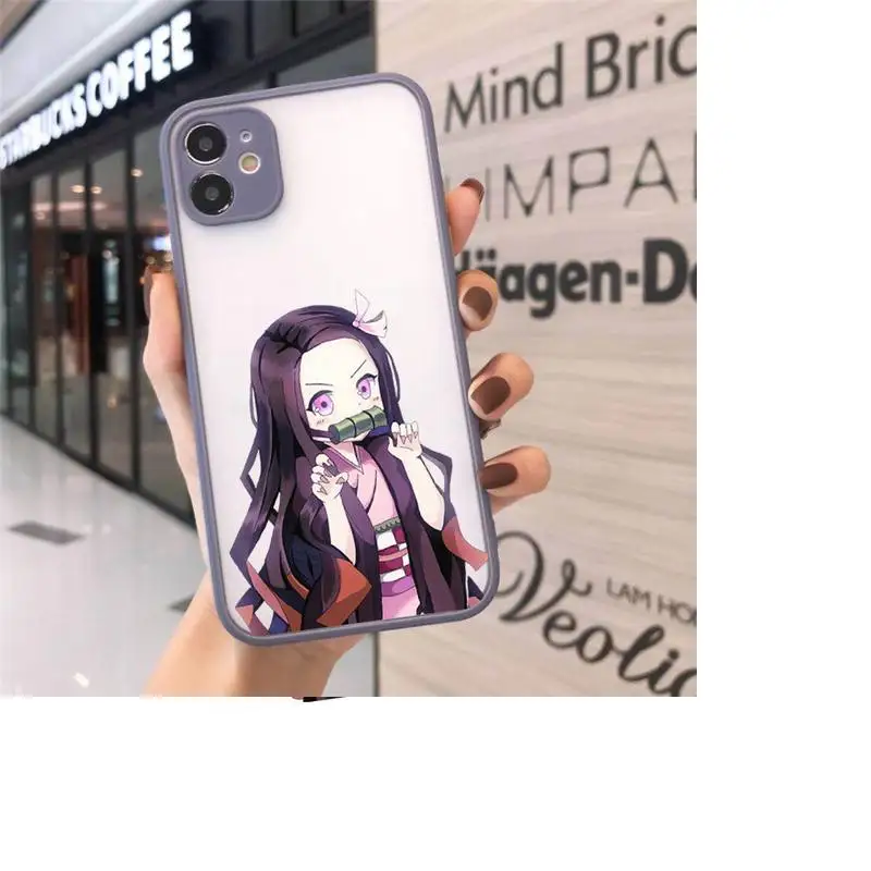 

Kimetsu no Yaiba Phone Case Matte For iPhone 12 Mini 11 Pro XR XS Max 7 8 Plus X Hard PC Back Cover