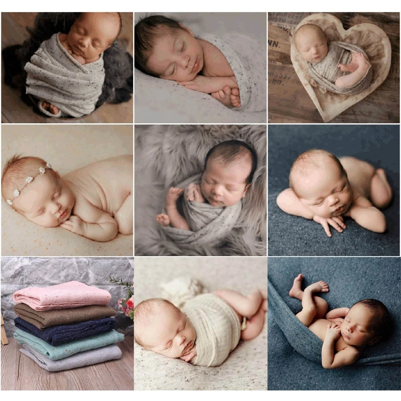 

50x160cm Newborn Photography Props Backdrop Baby Blanket Swaddling Wrap Photo Shooting Accessories