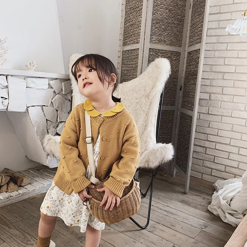 Кардиган для маленьких девочек коллекция 2019 года сезон весна-осень Простые