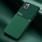 Чехол для OnePlus 7T 7 8 Pro 8T Z Nord, роскошная тонкая кожаная текстура, магнитная Автомобильная пластина, задняя крышка для OnePlus Nord, чехол Coque