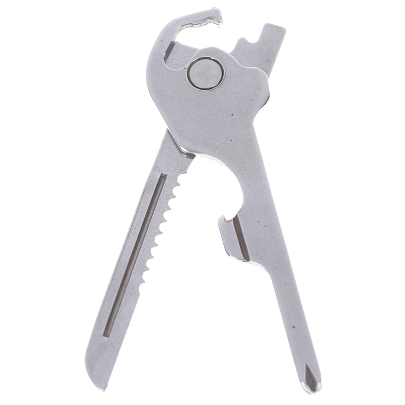 

6 in 1 Stainless Steel Key Ring Chain Cutter Screwdriver Multi Tools Camping
