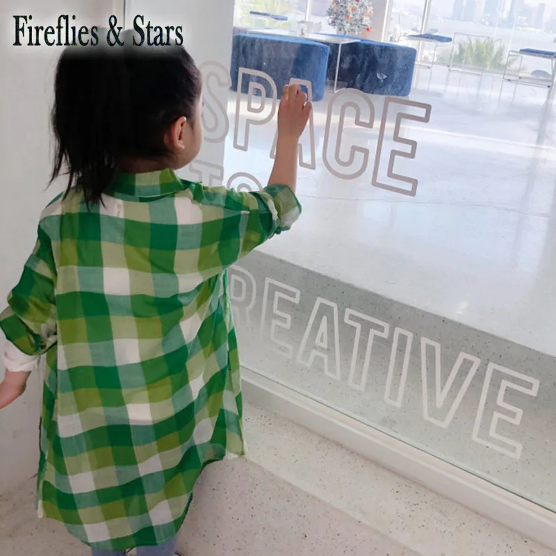 Весенне осенняя Блузка для девочек длинная рубашка малышей Детский кардиган