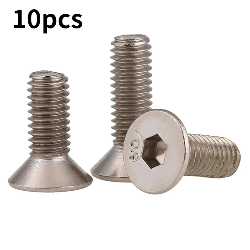 

M1.6 M2 10.9 Nickel Plating Countersunk Hexagon Screws Flat Head Hex Socket Screw Bolt Hex Head Screw Bolt