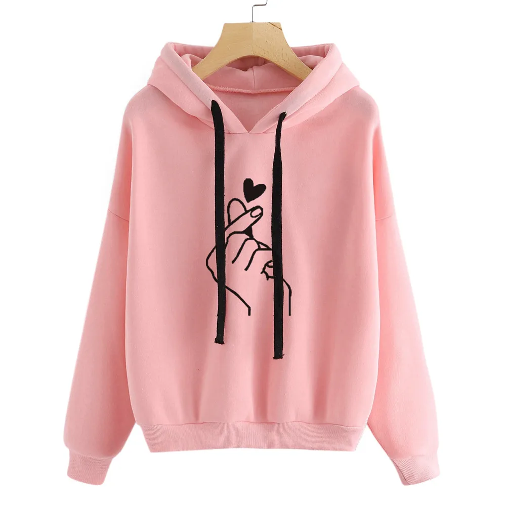 

Womens Long Sleeve Hoodie Sweatshirt Jumper Hooded Pullover Tops Blouse