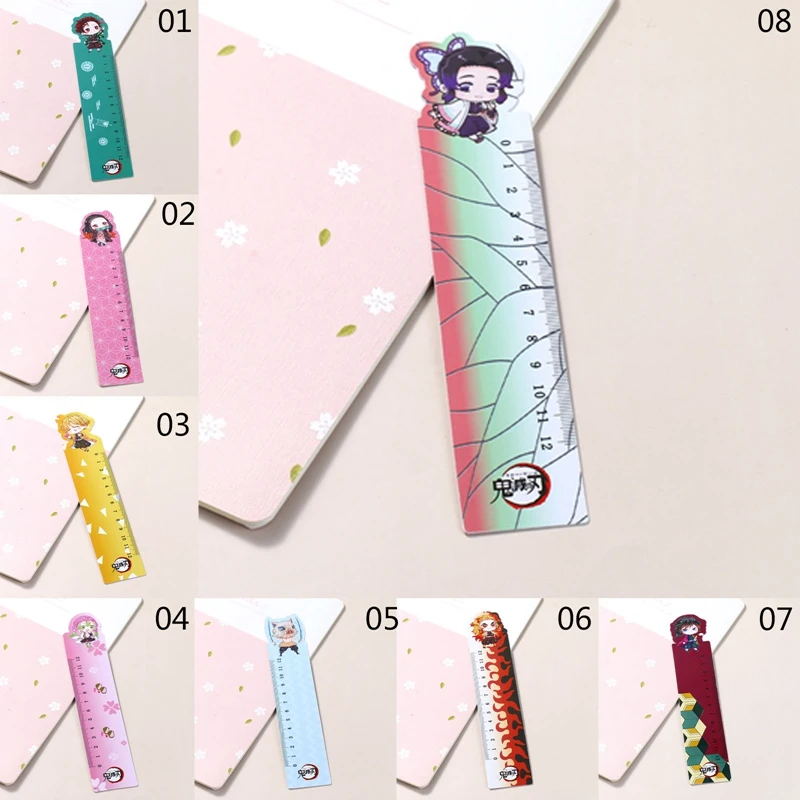 

1PCAnime Cartoon Demon Slayer Cartoon Cute Ruler For Office School Kids Students Stationery Measuring Tool Ruler