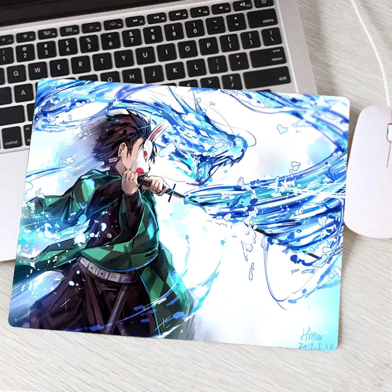 XGZ игровой коврик для мыши Kimetsu No Yaiba из натурального каучука, Настольный коврик для мыши небольшого размера - Цвет: Серый