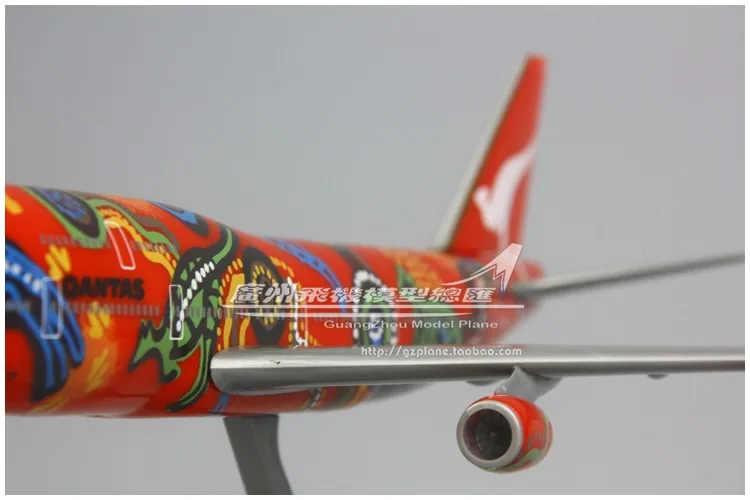 

28cm Australian Airlines B747 Kangaroo Dream 1:250 Plastic Assembled Airlines Airplane Model W Stand Aircraft Gift