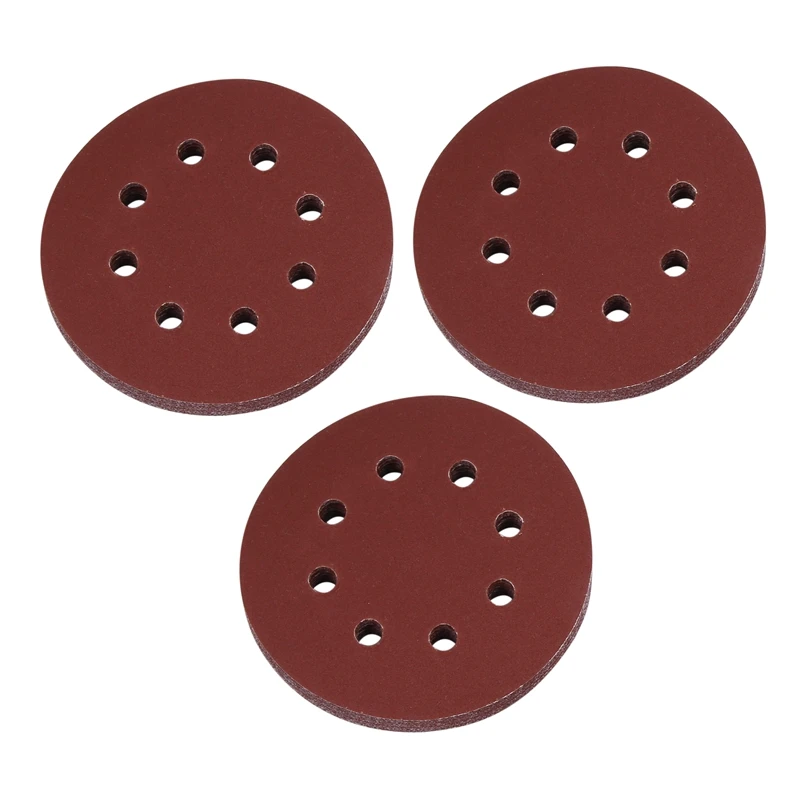 

NEW-30X 5inch 125mm 8 Hole 240 Grit Sand Sanding Disc Paper Random Orbit Hook And Loop