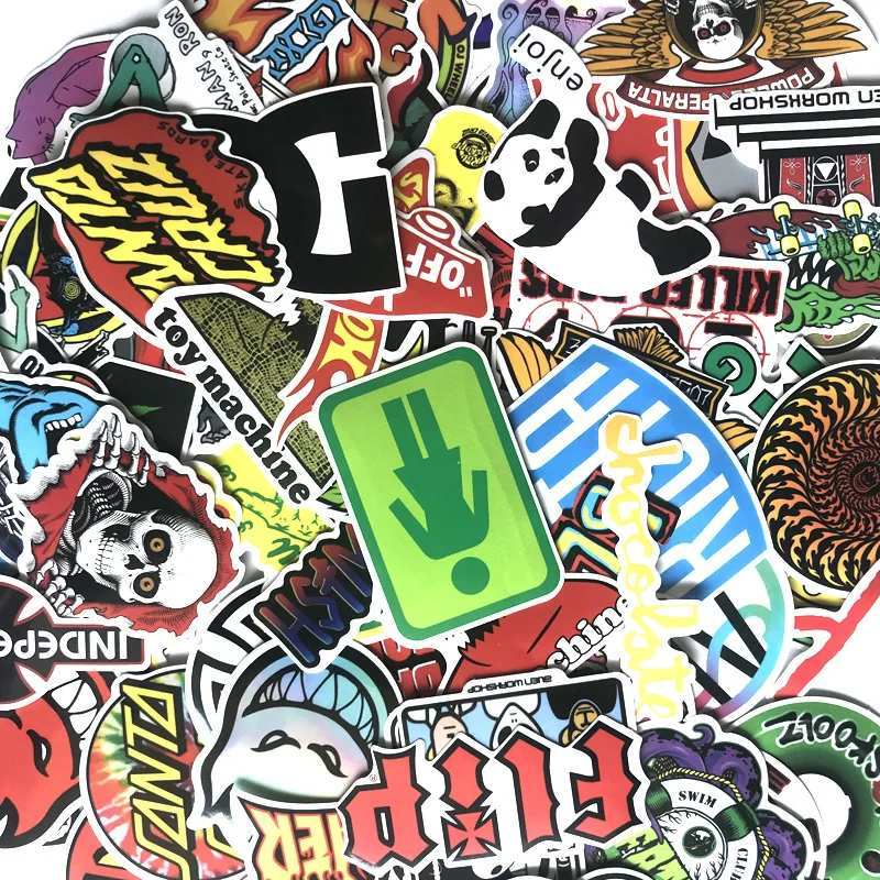 

100 cool skateboard fashion Stickers For Suitcase Skateboard Laptop Luggage Fridge Phone Car Styling DIY Decal waterproof