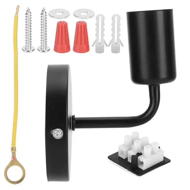 Основание светильника E27 черный настенный светильник в стиле ретро одноголовый