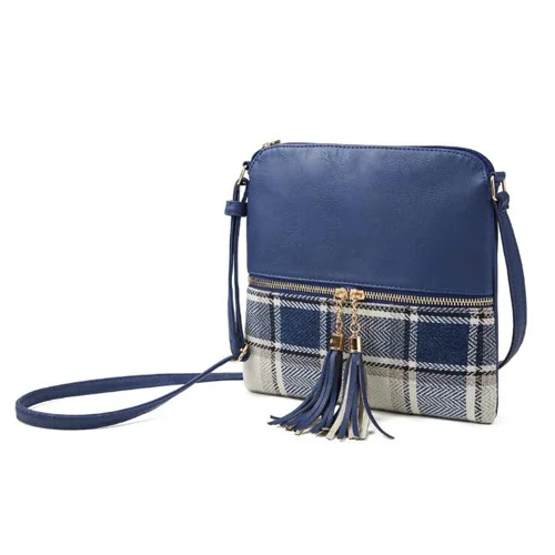 dark-blue REPRCLA, новые винтажные женские сумки-мессенджеры из искусственной кожи, сумка через плечо с кисточками, женская сумка - Цвет: dark-blue