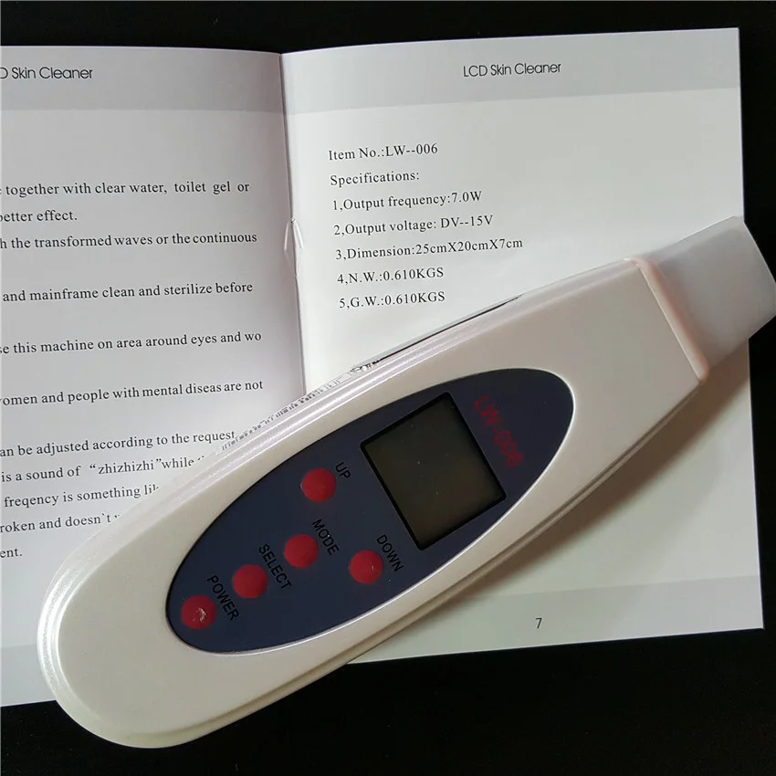 Массажер ультразвуковой с 4 режимами чистки кожи|Устройство для ухода за кожей