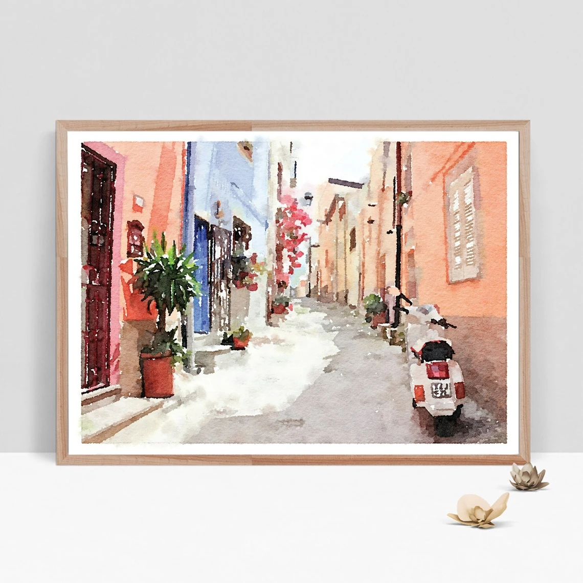 

Остров Италии, дома, уличные здания, архитектура, настенное искусство, городской пейзаж, фотопечать, художественный плакат, минималистский ...