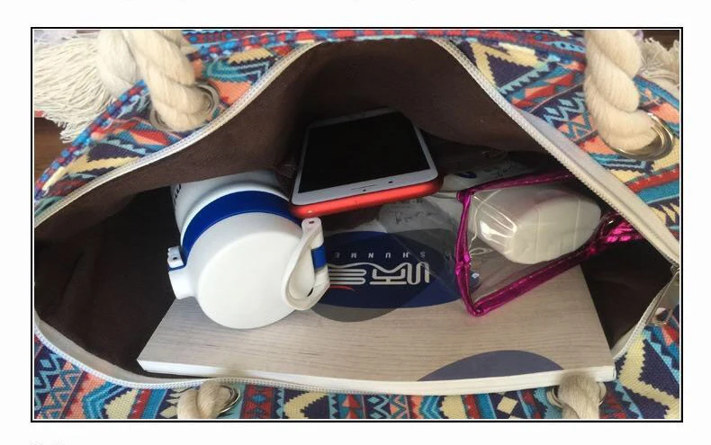 aliwood Elegant Ethnic Style Printing Women Handbags Large Capacity Casual Tote Shopping Bags Female Shoulder Bags High Quality