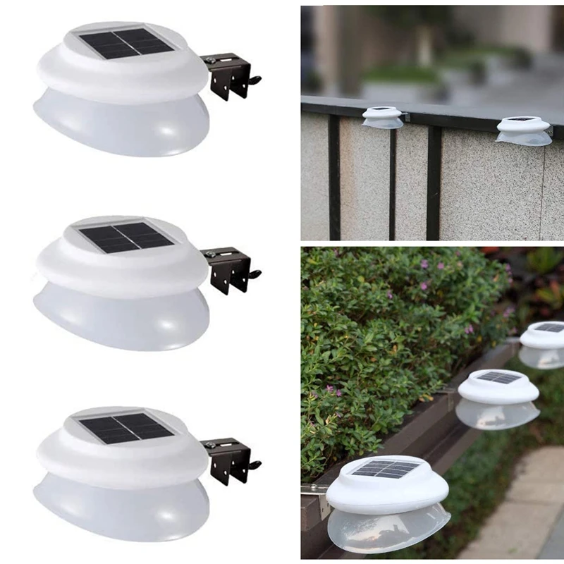 

Solar Fence Gutter Lights, 9 LED Solar Powered Garden Outdoor Lights Waterproof Security Lamp for Garden