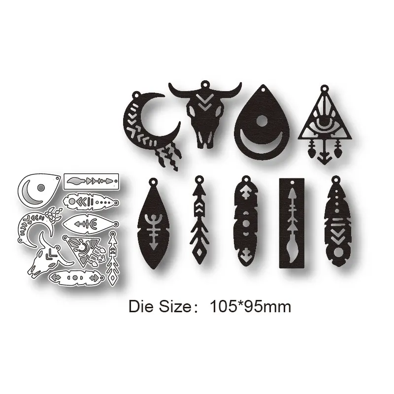 Серьги ювелирные изделия подвеска индийские подвески перья стрелы новые штампы