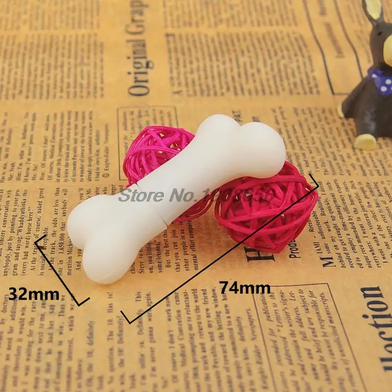 Милые Собаки кости USB флешки мультфильм в форме флэш-накопитель 128 МБ 32 Гб внешний