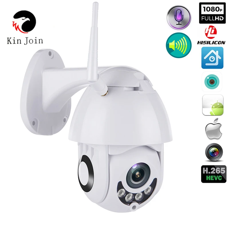 

WIFI Camera Outdoor PTZ IP Camera H.265X 1080p Speed Dome CCTV Security Cameras IP Camera WIFI Exterior 2MP IR Home Surveilance