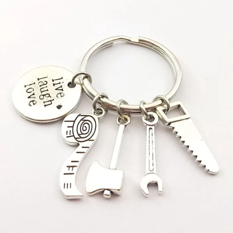 Гаечный ключ молоток пила топор гаечный электродрель металлические брелки |