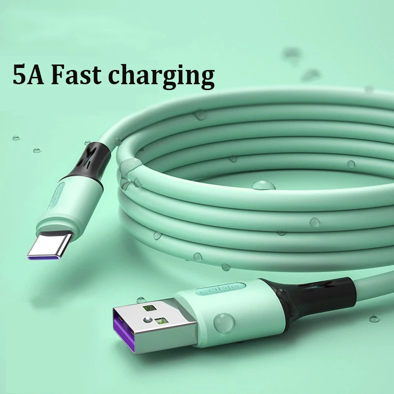 Кабель-переходник CatXaa Micro USB 1 2 м зеленый жидкий силикон для быстрой зарядки и