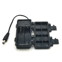 400pcslot waterproof battery holder storage box case with dc5 52 1mm plug 2 x 1 5v aa batteries shell with on off
