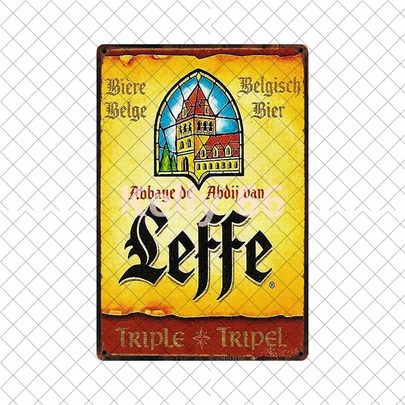 [Kelly66] Бельгийская Корона пива Экстра светильник Paulaner Leffe Hertog Jan жестяная арт