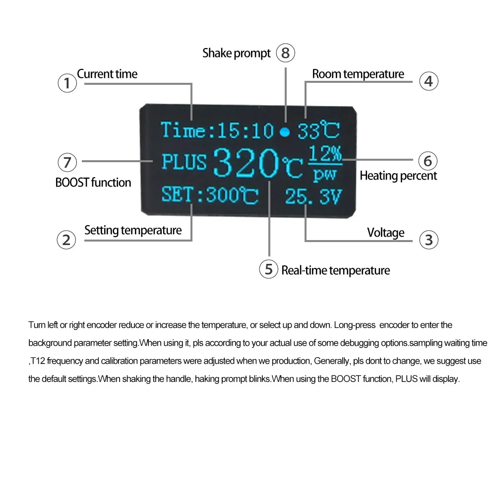 Паяльная станция STM32/CKS T12 электронный паяльник OLED 1 3 дюйма с черной металлической