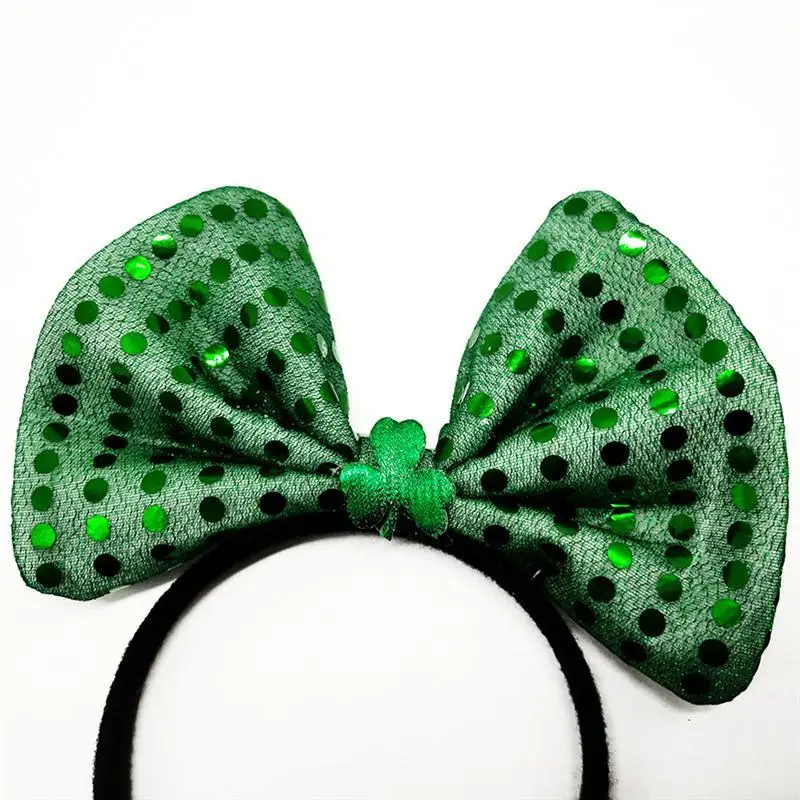3 шт./компл. зеленые блестящие обручи для волос повязка на голову с бантом