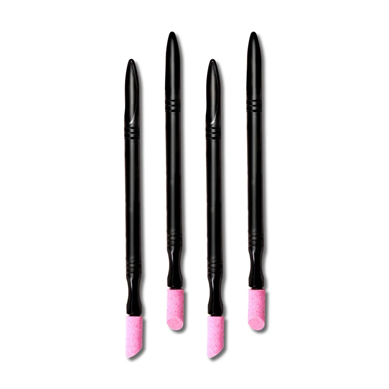 Портативная двойная головка кварцевый камень скраб ручка для кутикулы Кварцевая