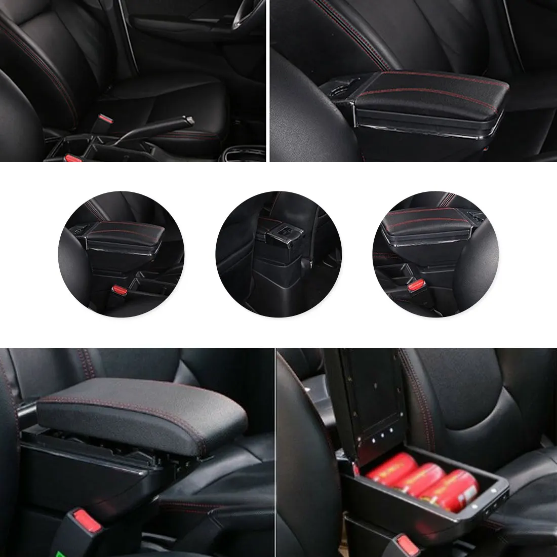 Подлокотник с регулируемой шириной автомобильный ящик для хранения